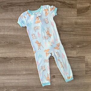 Disney Baby Bambi print zip up baby jumpsuit
